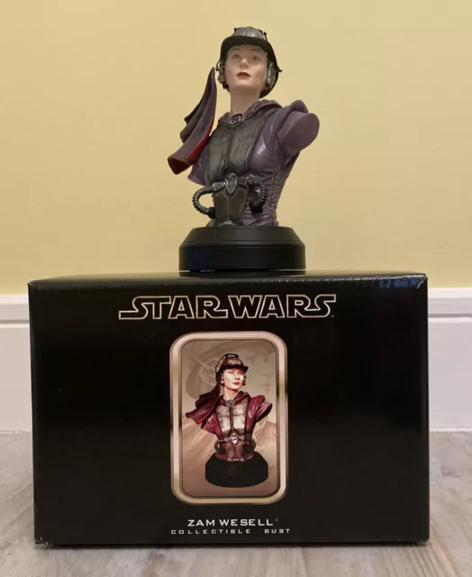Star Wars Zam Wesell Attack Clones Gentle Giant Mini Bust Ltd Edition 2002 READ!