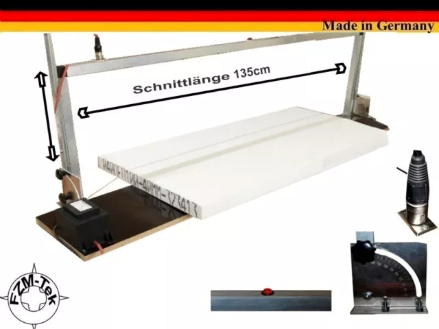 Styropor Schneidegerät 135cm XL Thermosäge Styroporschneider Cutter WDVS H10303