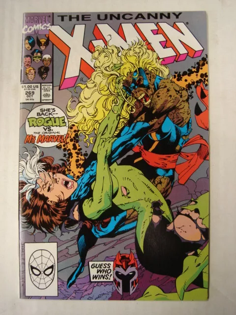 X-Men Uncanny #269 Marvel Comic Jim Lee Art October 1990