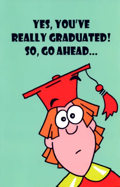 Funny GRADUATION CONGRATULATIONS Card, Exhale! by Gallant Greetings +Envelope