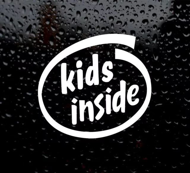 KIDS INSIDE  Funny Car/Van/Bike/Bumper/Window Vinyl Decal/Sticker BABY ON BOARD