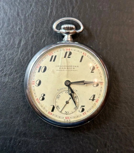 Montre De Poche LIP Mines 1949 - En Très Bon état, Fonctionne, Avec Poinçons Et étui