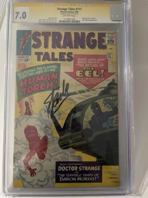 Strange Tales 117 CGC 7.0 Signed Stan Lee