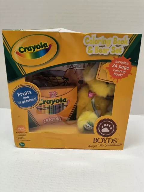 2005 collectible Boyds Bear Crayola activity set new in box some bending damage