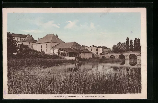 CPA Mansle, Charente, La Minoterie et le Pont