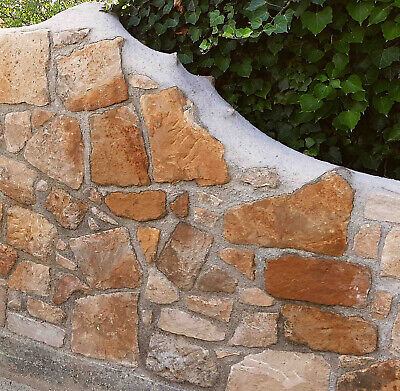 1,2 T Amarillo Sandsteine € 360/T Mampostería Piedra Muro Hang Ruinenmauer