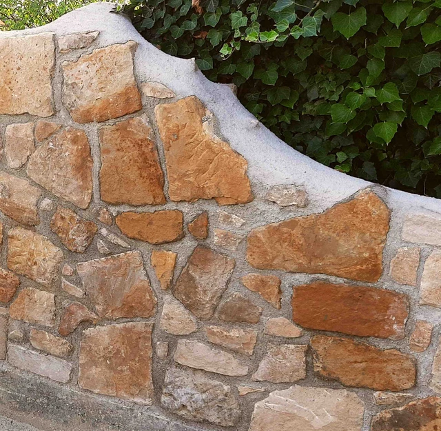 1,2 t arenisca amarilla € 360/t muro de yeso muro de piedra natural muro de ruinas muro