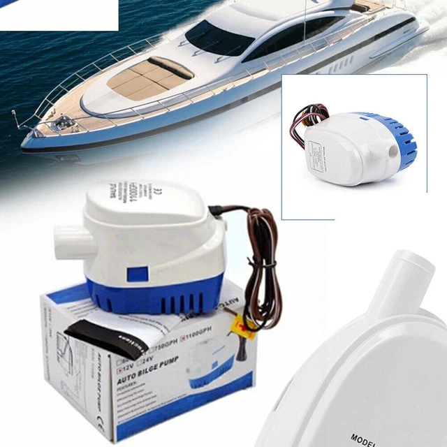 1100GPH Boat 24V Marine Automatic Submersible Bilge Auto Water Pump Float Switch