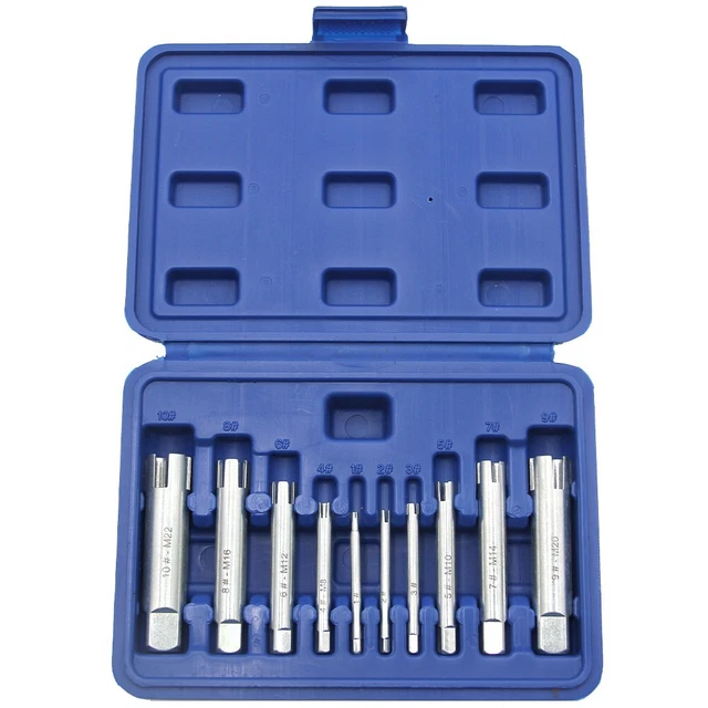 Kit De 10 Extracteurs De Taraud Cassé - 3 à 4 Griffes, 1 à 10#, Boîte De Rangement, 2 Ans Garantie