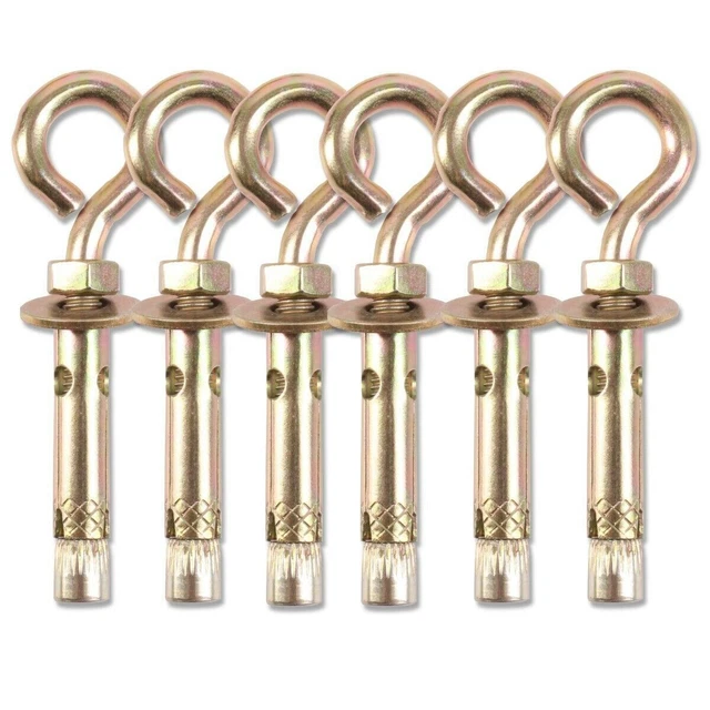 EYEBOLT ANCHORS X6 M6 Anchor Bolt Brick Concrete Stone Eyelet Eye Heavy