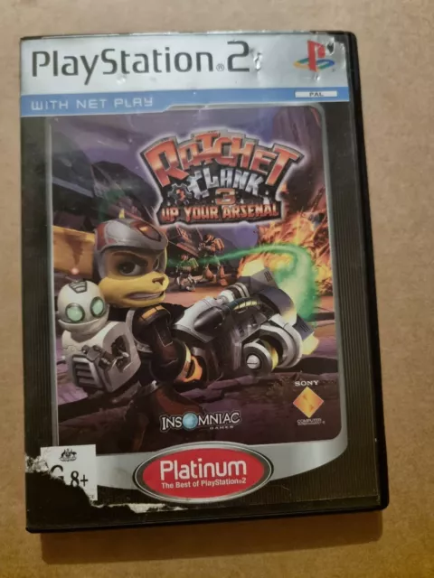 Mint Disc Playstation 2 Ps2 Platinum Ratchet and Clank 3 up your Arsenal -  In