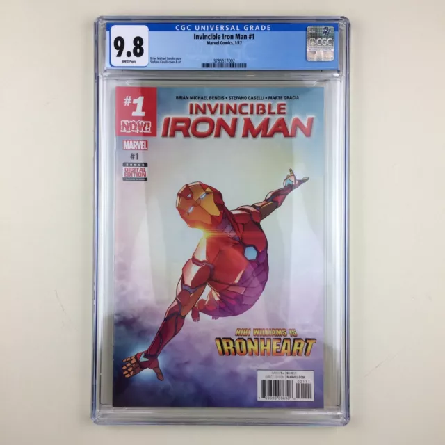 Invincible Iron Man #1 (2017) CGC 9.8, Ironheart (Riri Williams) 1st cover solo