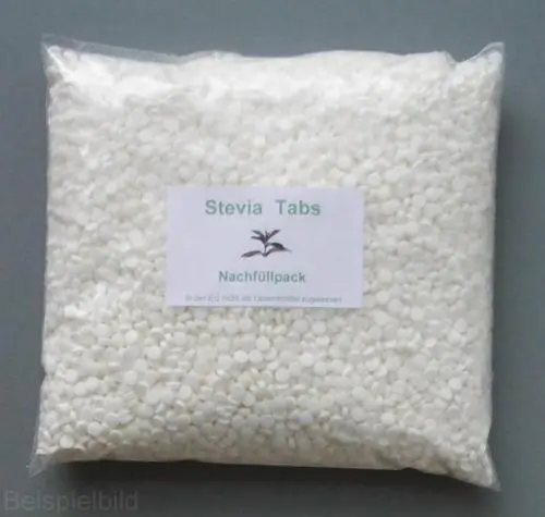 2500 Stevia Tabs +300 Tabs im Spender ohne Bitterstoffe-Made in Germany Reb A 97