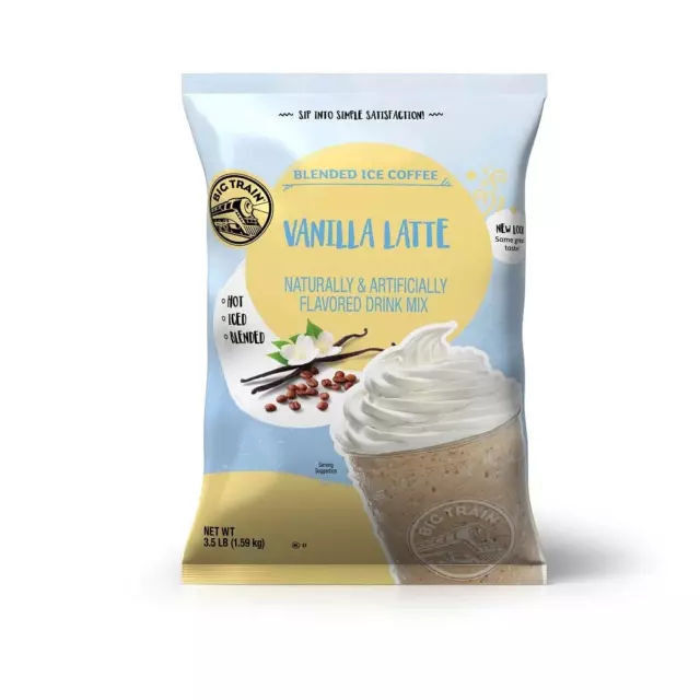 Blended Ice Coffee Iced Coffee Mix Vanilla Latte 3.5 Lb Bulk Bag - Single Bag, P