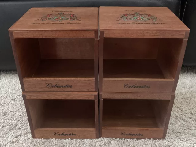 Arturo Fuente | Cubanitos Wood Cigar Box Empty - 5.75" x 5.75" x 4.75" Set Of 4