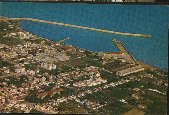 Antigua Postal De Benicarlo Vista Aerea Castellon Postcard Postkarte      Cc1689