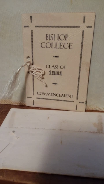 HBCU College*1931 Bishop College Graduation program* Marshall Texas