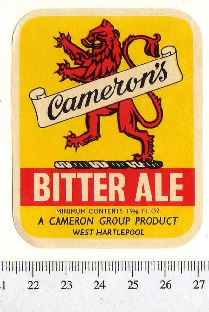 UK Beer Label - Cameron's Brewery - Hartlepool - Bitter Ale