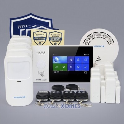 Homsecur HOMSECUR Système d'Alarme Maison sans Fil 4G/GSM LCD avec 4 PIR Animal-immunisés 
