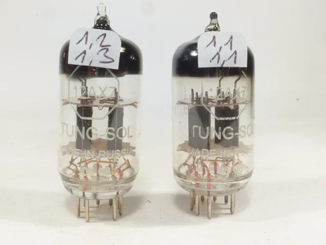 one rare pair Tung-Sol 12AX7 ECC83 made in Russia, tested audio tubes