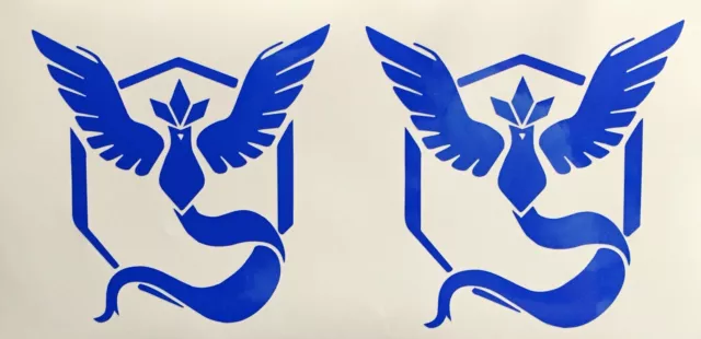 2x Pokemon Go Team Mystic Symbol Car Window Laptop Vinyl Decal Sticker Pokémon