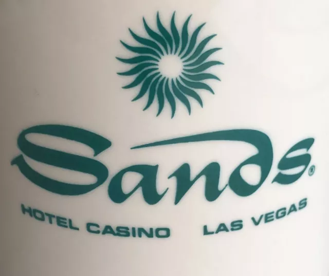 Vintage SANDS HOTEL CASINO Las Vegas NOS Authentic Teal Logo Coffee Mug Cup 2