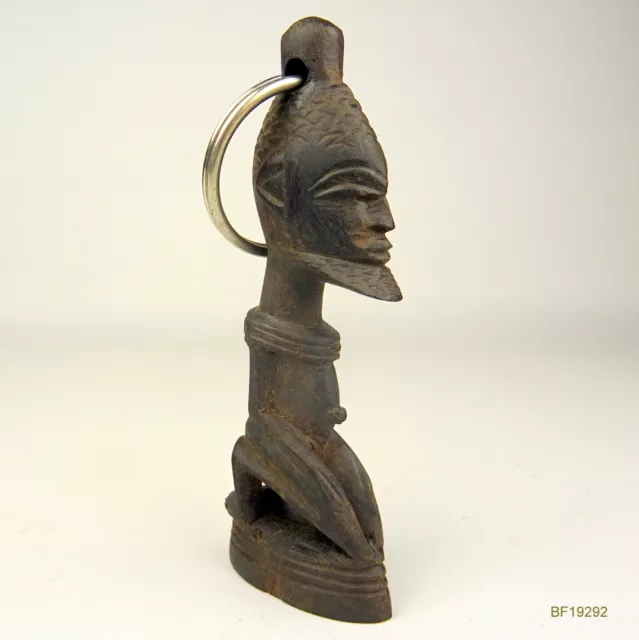 Mali Dogon Schlüsselanhänger Holz Geschnitzt Carved Wood Key Ring Porte-Clés