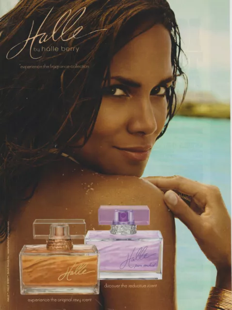 2010 Halle Fragrance Perfume - Featuring Actress Halle Berry - Print Ad Photo
