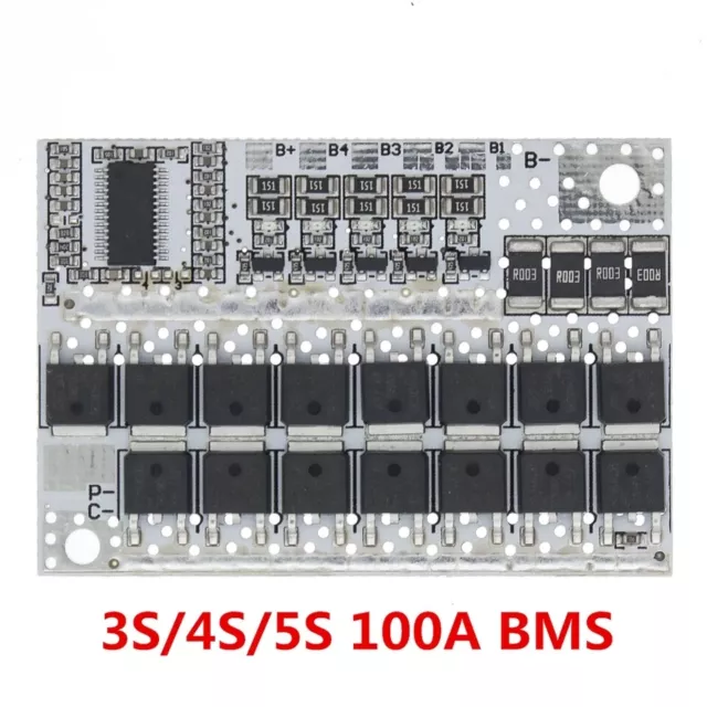 3S 4S 5S 100A BMS Balance Li-ion LiPo Protection Board PCB & NTC