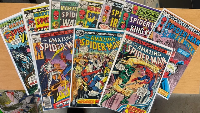 Amazing Spider-Man/Marvel Team Up bronze age lot. 11 books. Clear sharp pics.