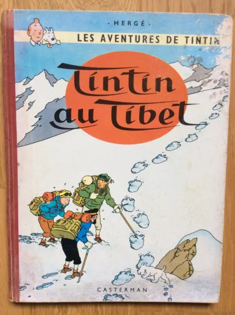 Ancien album Tintin Hergé Tintin au Tibet EO 1960