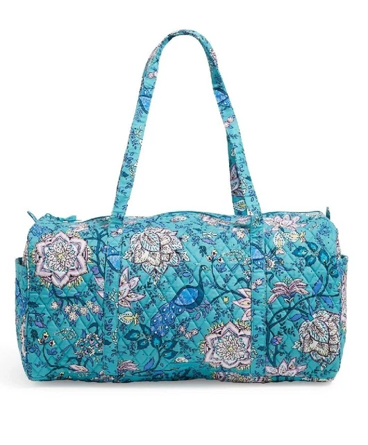 Vera Bradley Large Traveler Duffel Bag PEACOCK GARDEN ~ NWT In Bag