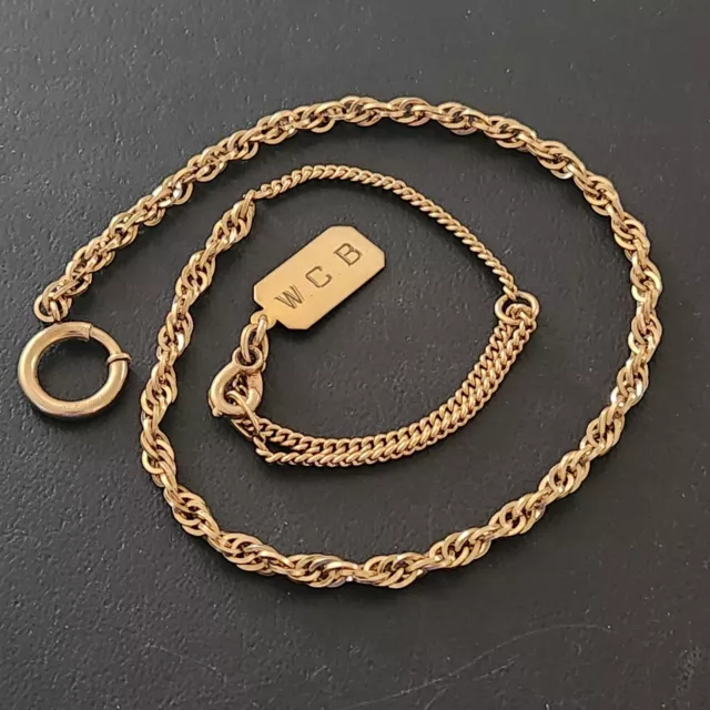 GOLD Filled Antique Victorian Pocket Watch Chain Fob 19.4 Grams 251