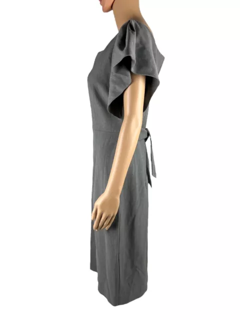 Milly Dakota Womens 8 Dress Gray Wool Made in USA Italian Fabric Casual NWT $450 3