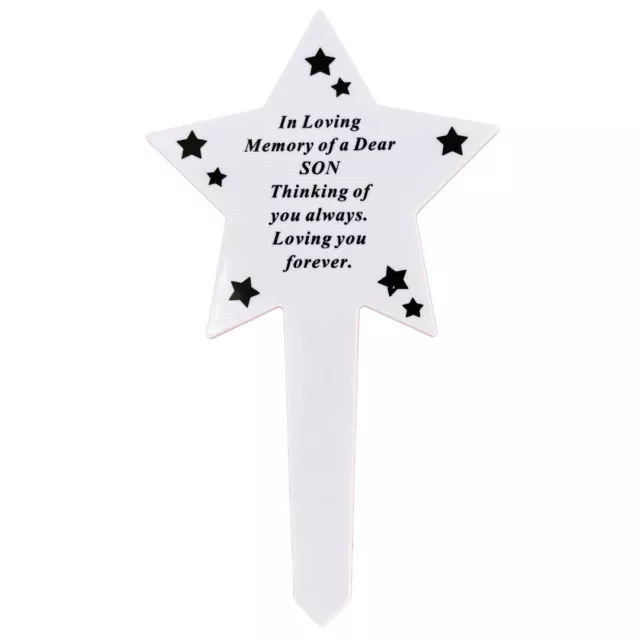 Shining Star Special Son Memorial Child Remembrance Grave Ground Stake Plaque