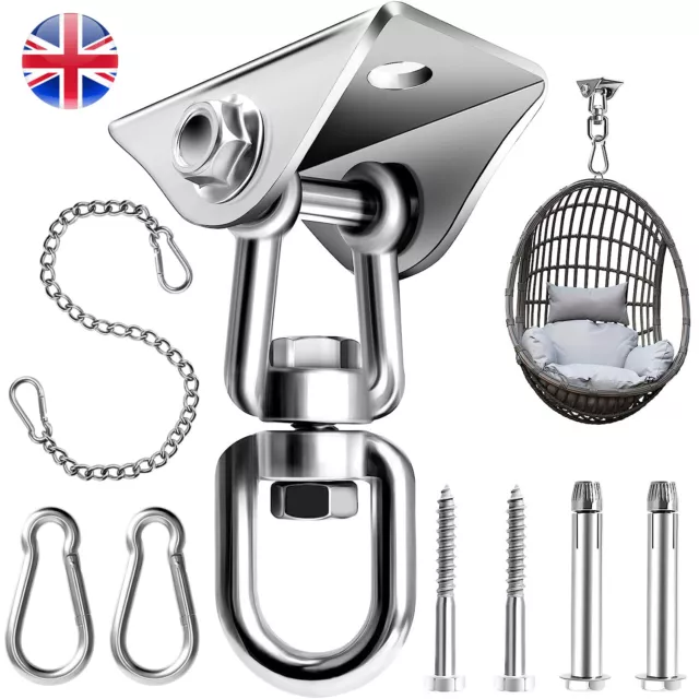 Heavy Duty Swing Hangers 360° Swivel Hammock Hooks Stainless Steel Swing Hook