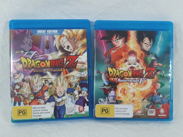 DRAGON BALL Z blu ray bundle battle of the gods and resurrection F