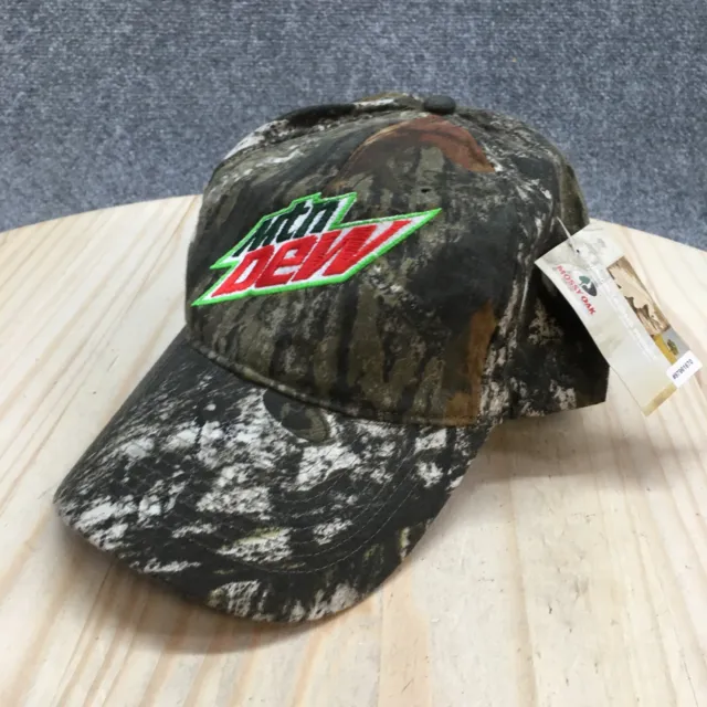 Mountain Dew Camo Baseball Cap Hat Mens One Size Brown Camoflauge Adjustable NEW