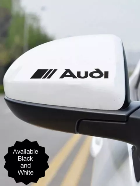 2x  Audi Wing Mirror Car Vinyl Stickers Decals Left and Right For All Models