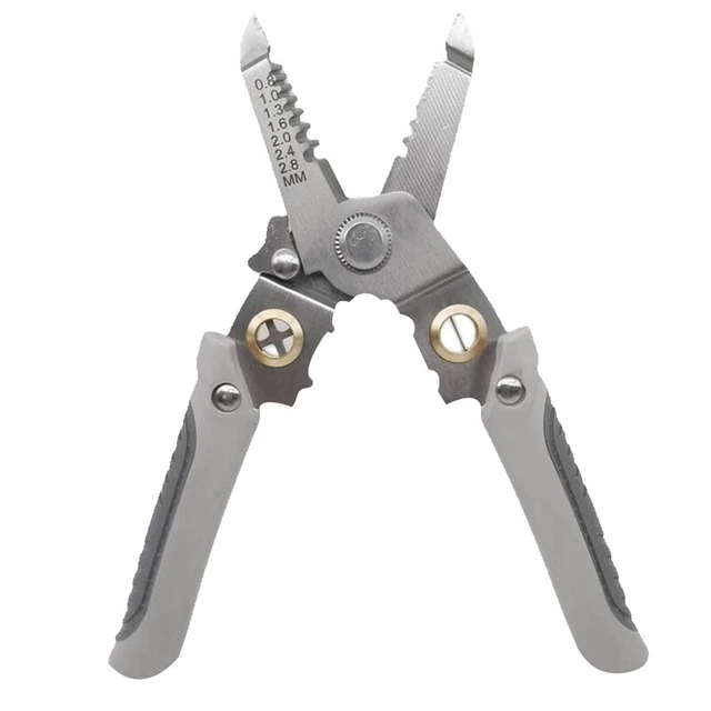 Strumento pinza per fili, pinze per stripping fili molla in acciaio nasconde stripper per fili Mu F5E5