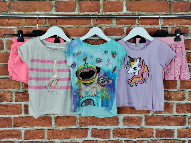 PACCHETTO RAGAZZE ETÀ 4-5 ANNI PRIMARK NEXT GAP ecc TOP ESTIVI GONNA PANTALONCINI 110CM
