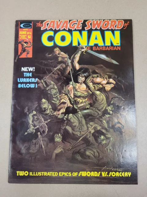 Vtg. The Savage Sword of Conan Vol. 1 No. 6 June, 1975 The Lurkers Below!