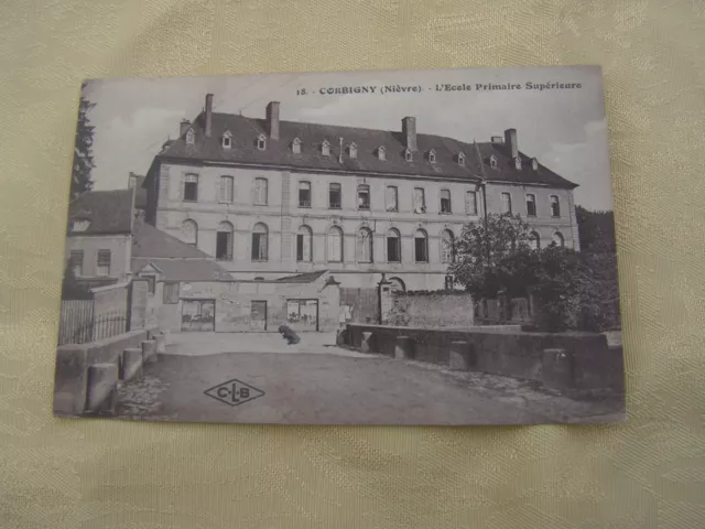 carte postale   corbigny   vers 1900  ecole primaire superieure
