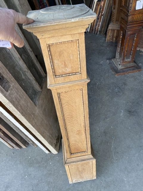 Bova 44 Antique Oak Newell Post 44 X 7.75 X 8 Stripped 4
