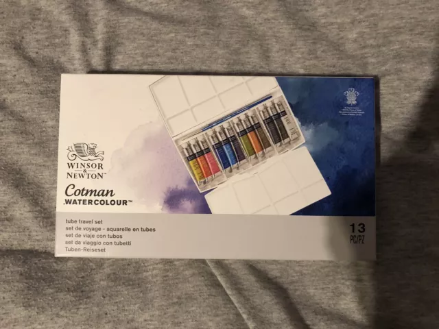 Winsor And Newton Cotman Watercolour Tube Travel Set 12 Paints