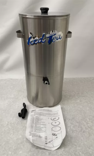 Curtis Stainless Steel 5-Gallon Round Tea Dispenser, Short TC-5H-S