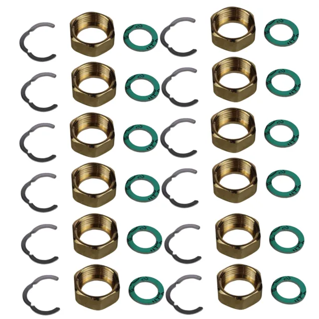 10er Satz Solar Verschraubung Set DN16 - 3/4" DN20 - 1" Wellrohr Edelstahl Solar