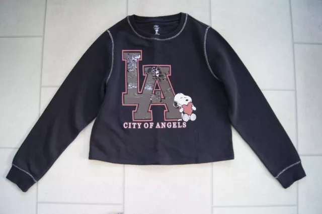 New Girls M&S Grey Peanuts Snoopy Sweatshirt / Jumper Age 13-14 Years