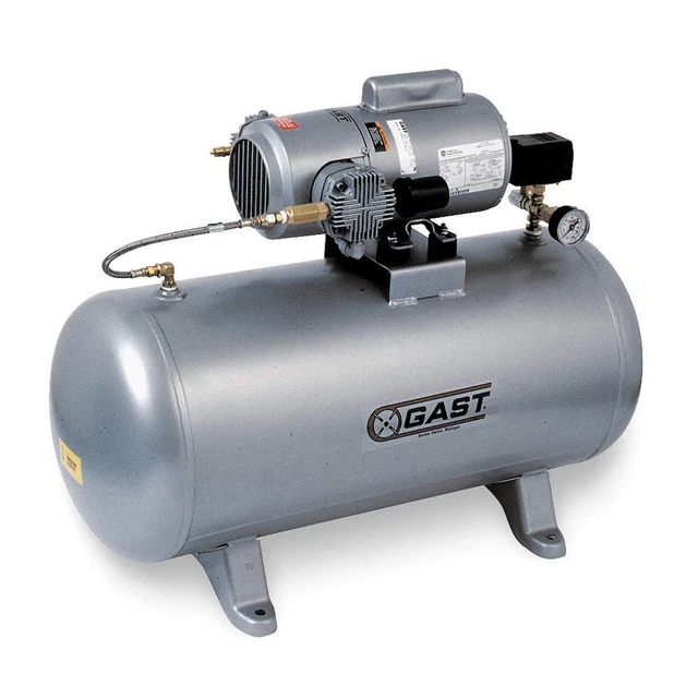 GAST 5HCD-100TA-M550NGX Electric Air Compressor, 0.75 hp,1 Stage