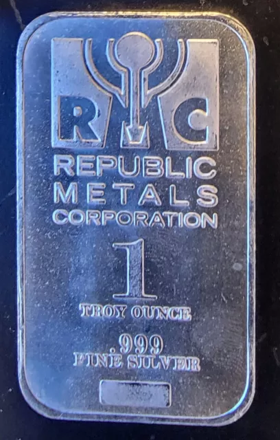 Rare Republic Metals Corporation Mint-999 Silver 1 Oz Ounce Art Round Bar Coin